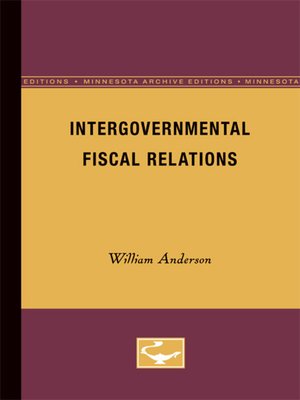 cover image of Intergovernmental Fiscal Relations
